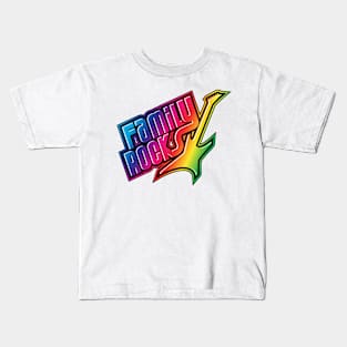 Family Rocks! Rainbow Kids T-Shirt